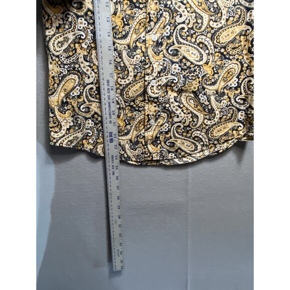 Cinch Snap Down Long Sleeve Collar Shirt Yellow Kids Large - Picture 6 of 7